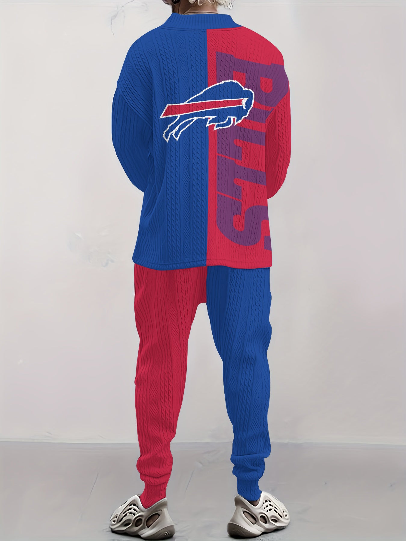 Buffalo Bills Classic All-Season Long Sleeve V-Neck Pullover Sweater