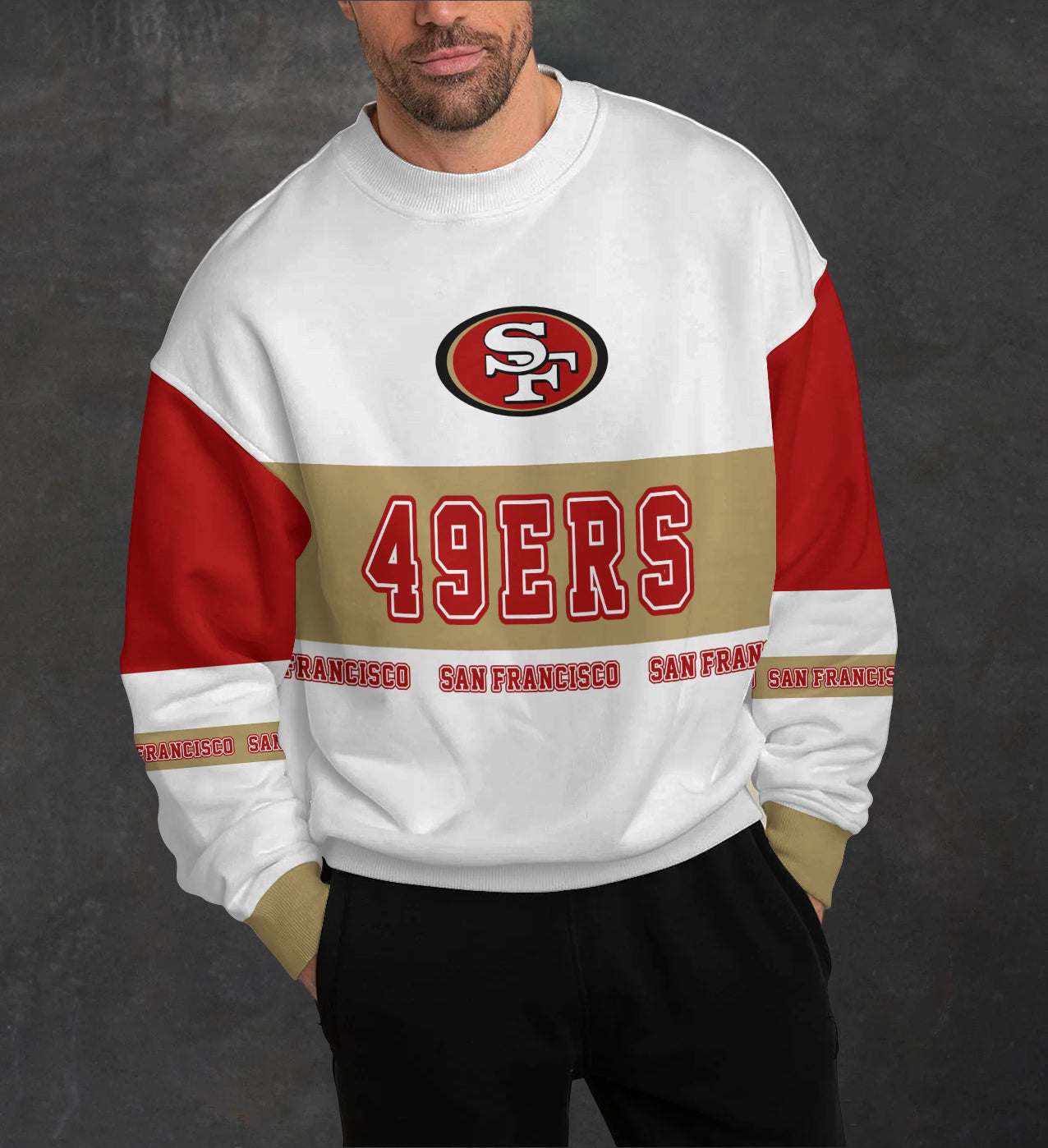 San Francisco 49ers 3D Limited Edition Crew Neck sweatshirt