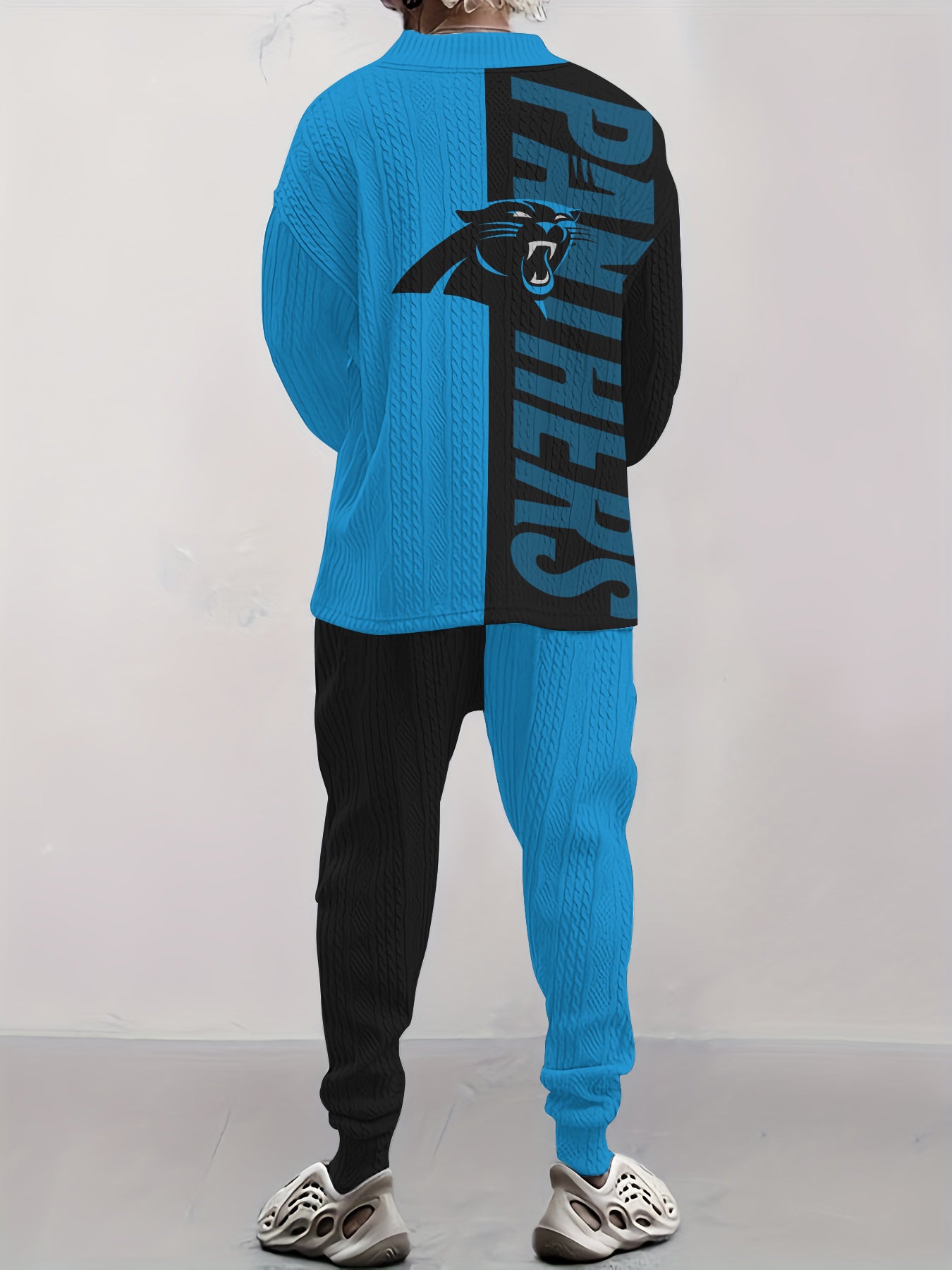 Carolina Panthers Classic All-Season Long Sleeve V-Neck Pullover Sweater