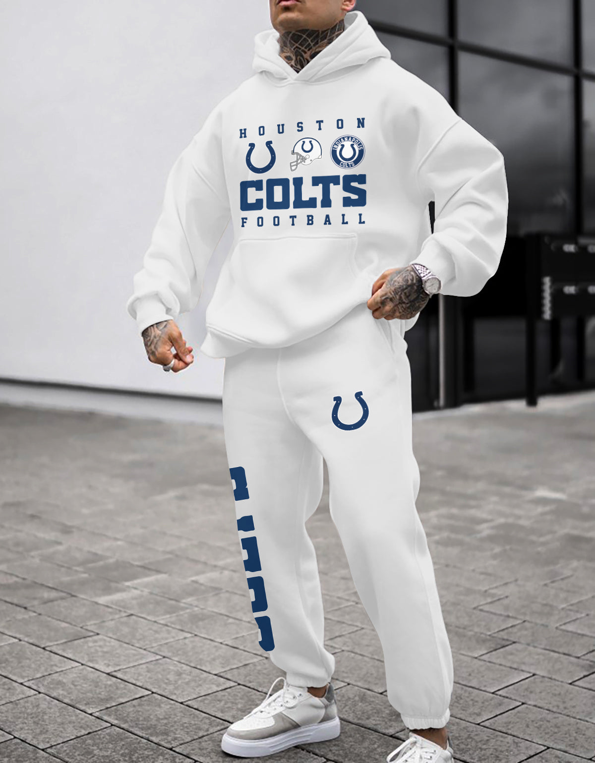 Indianapolis Colts 3D Printed Pullover Hoodie And Sweatpant 2pcs Tracksuits