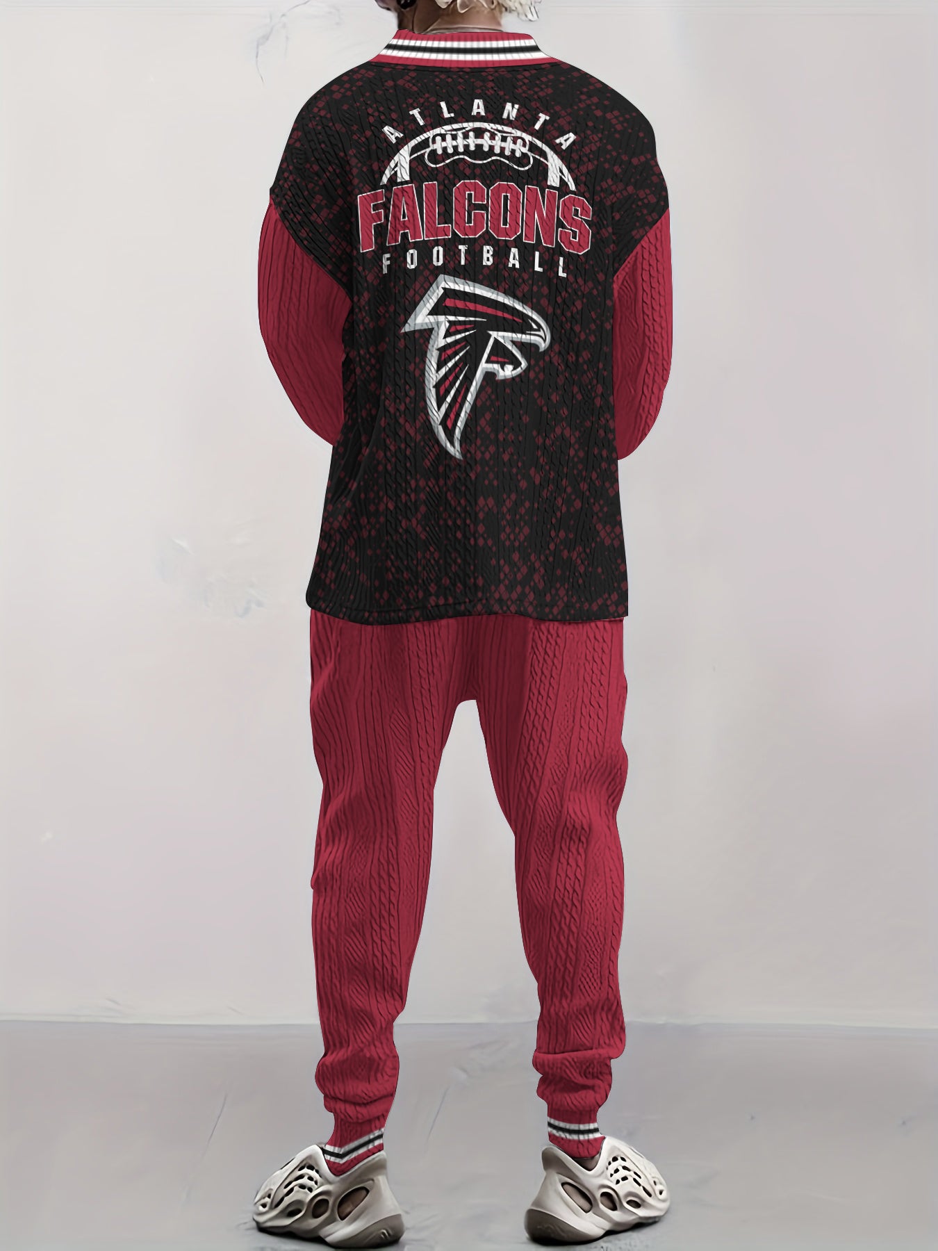 Atlanta Falcons Classic All-Season Long Sleeve V-Neck Pullover Sweater