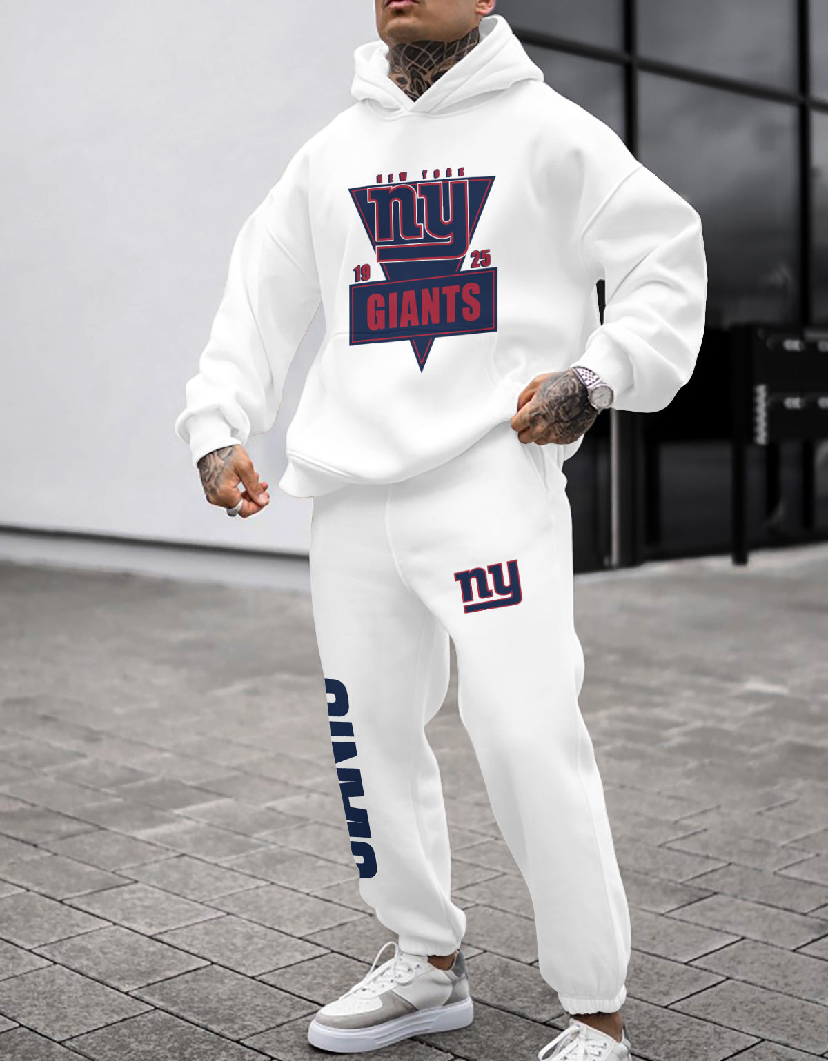 New York Giants 3D Printed Pullover Hoodie And Sweatpant 2pcs Tracksuits
