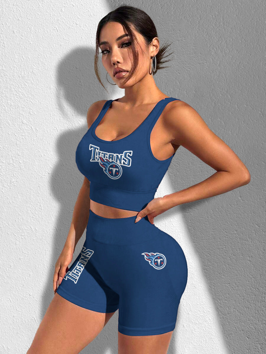 Tennessee Titans Sports Bra & Shorts Gym Set