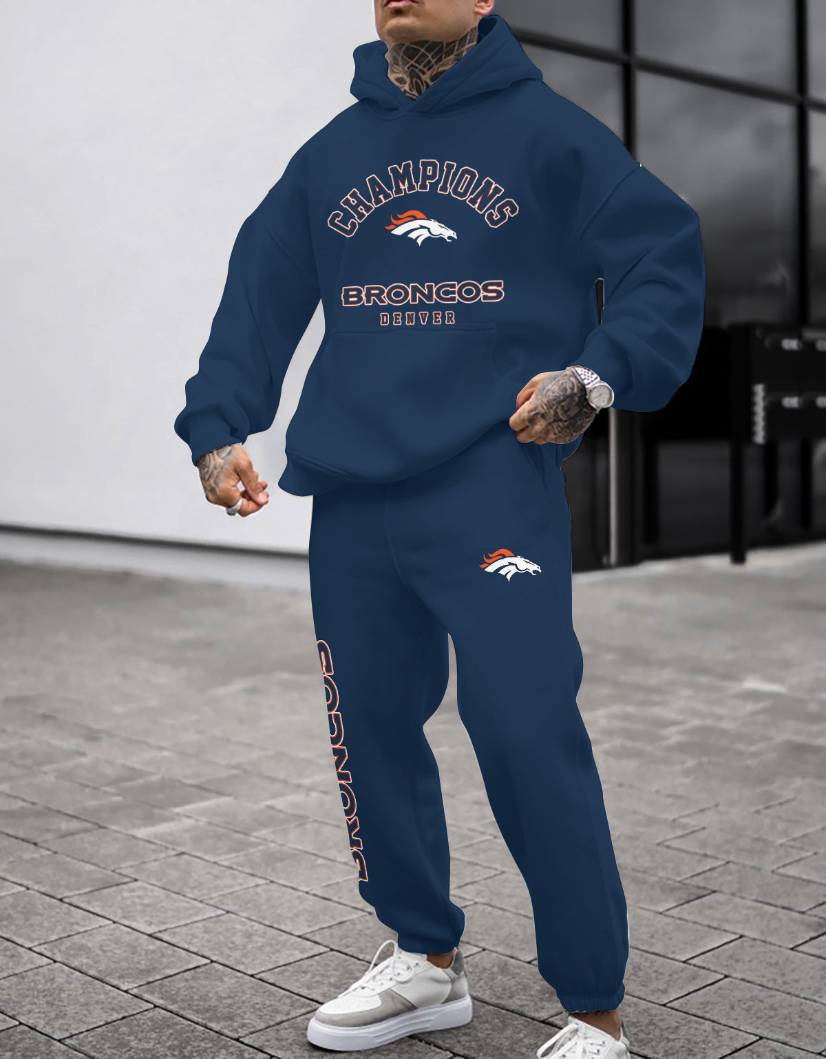Denver Broncos 3D Printed Pullover Hoodie And Sweatpant 2pcs Tracksuits