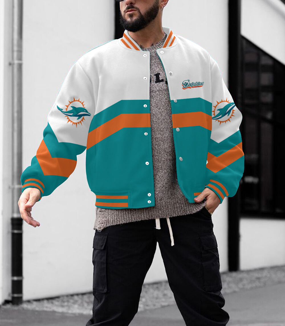 Miami Dolphins Men's Limited Edition Full-Snap Casual Jacket