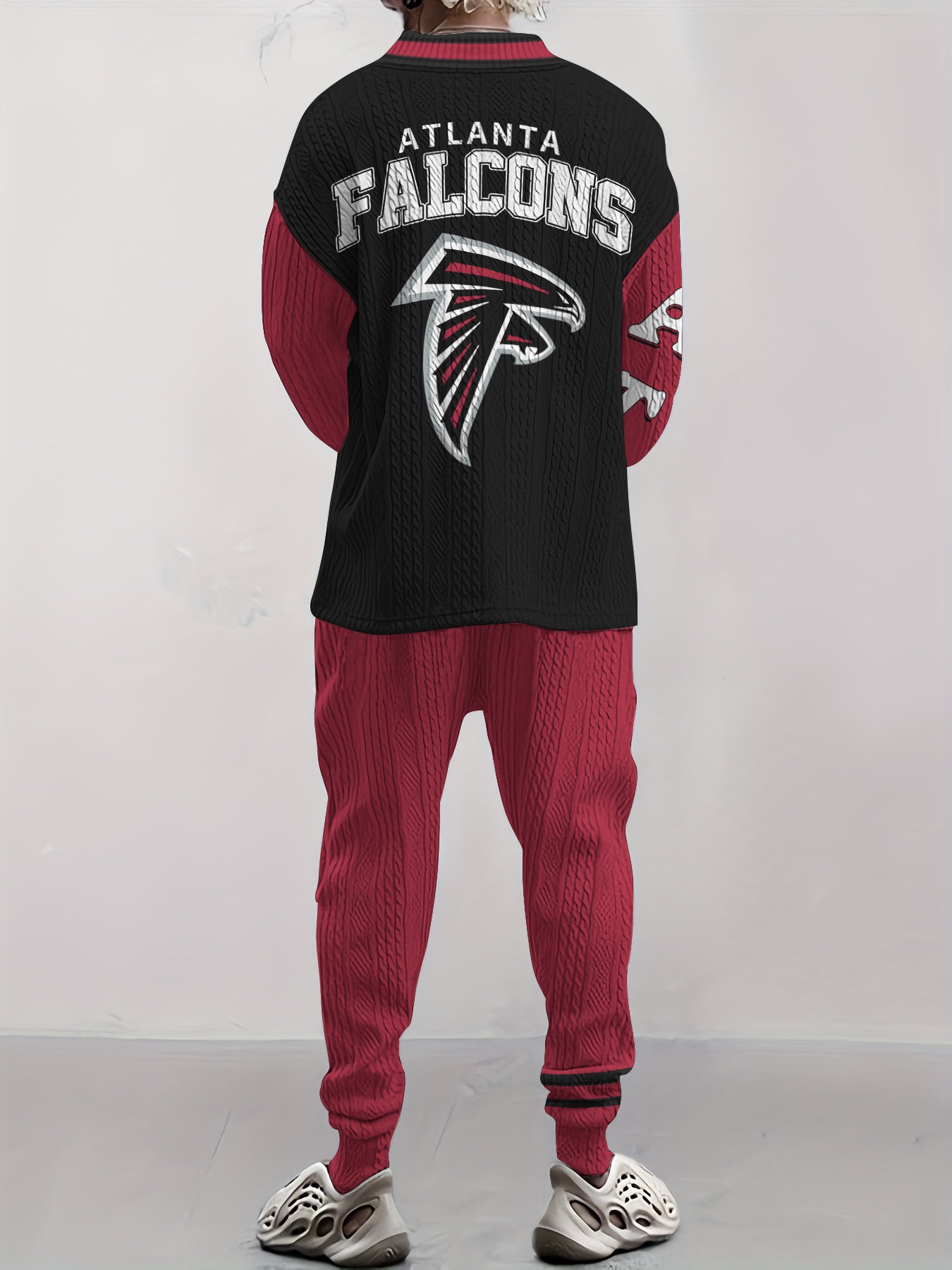 Atlanta Falcons Classic All-Season Long Sleeve V-Neck Pullover Sweater