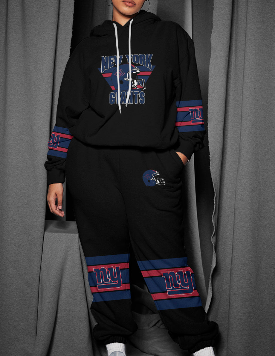 New York Giants 3D Printed Pullover Hoodie And Sweatpant 2pcs Tracksuits