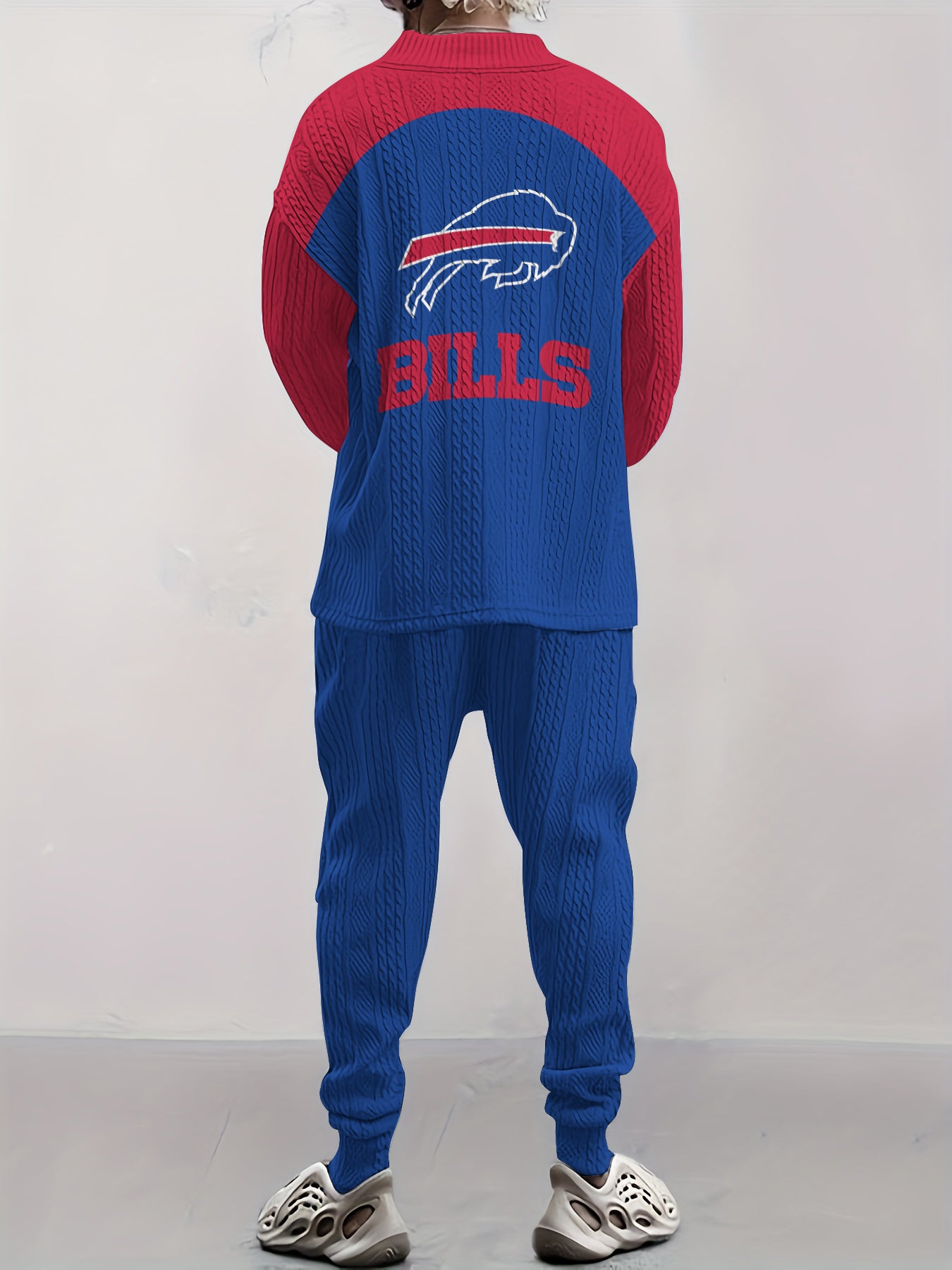 Buffalo Bills Classic All-Season Long Sleeve V-Neck Pullover Sweater