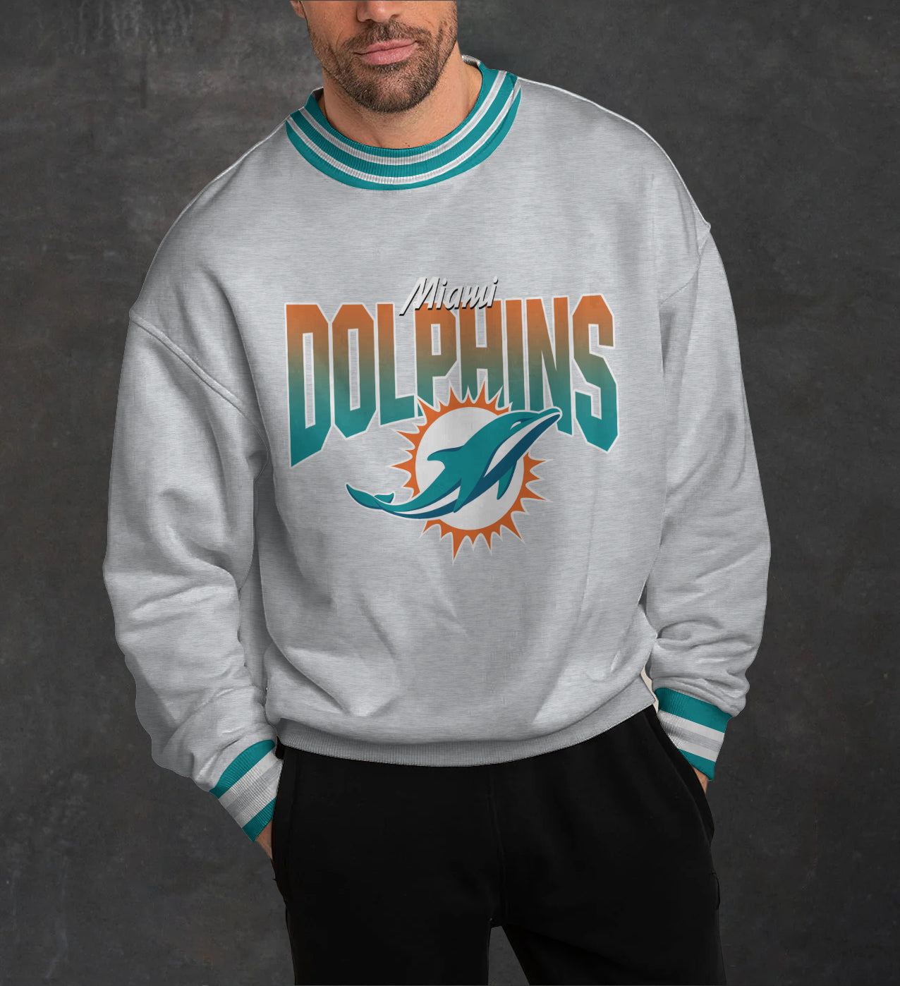 Miami Dolphins 3D Limited Edition Crew Neck sweatshirt