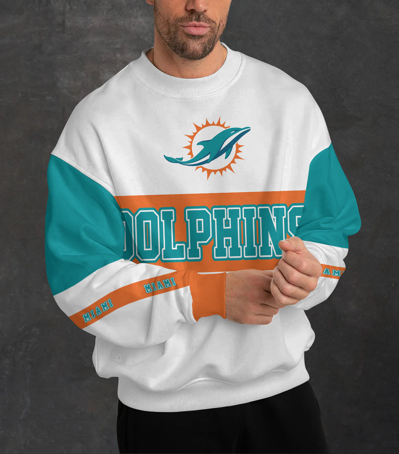 Miami Dolphins 3D Limited Edition Crew Neck sweatshirt