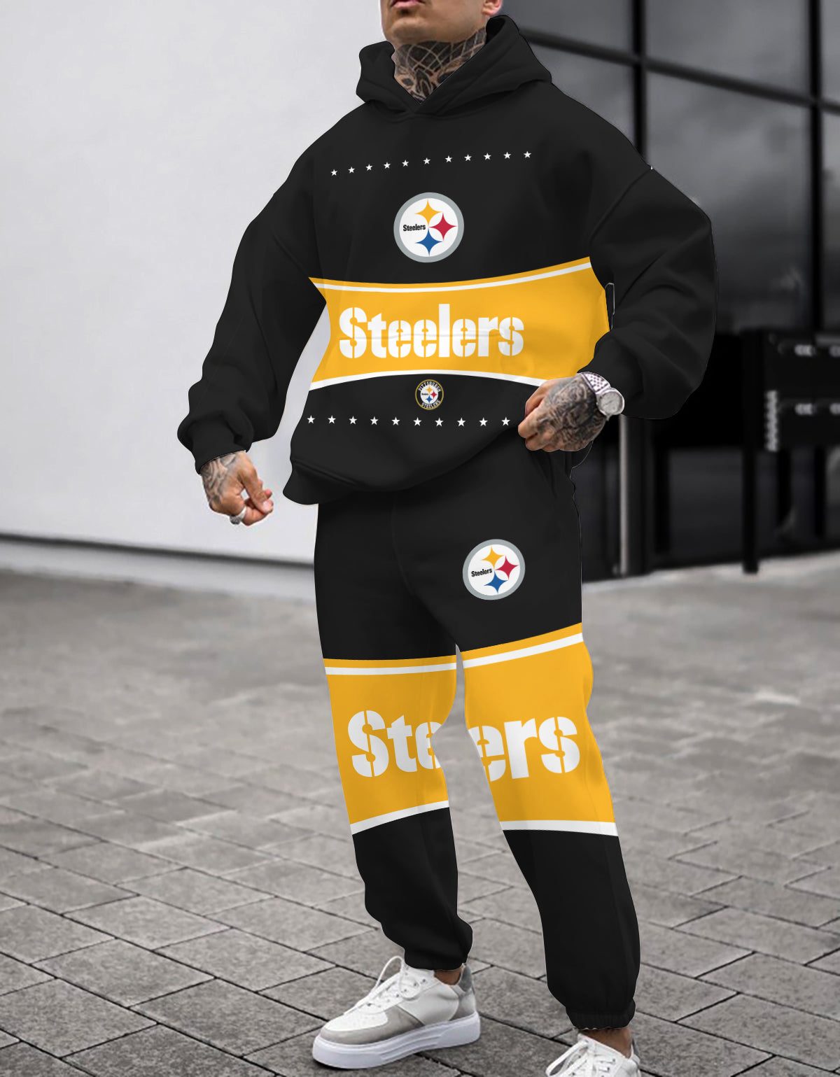 Pittsburgh Steelers 3D Printed Pullover Hoodie And Sweatpant 2pcs Tracksuits