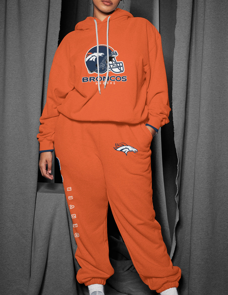 Denver Broncos 3D Printed Pullover Hoodie And Sweatpant 2pcs Tracksuits
