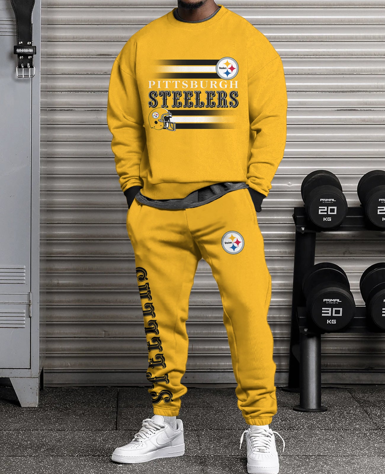 Pittsburgh Steelers 3D sweatsuit and sweatpants 2 piece outfits