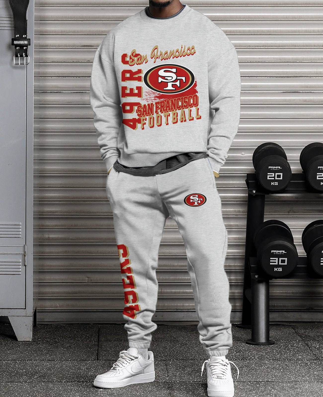 San Francisco 49ers 3D sweatsuit and sweatpants 2 piece outfits