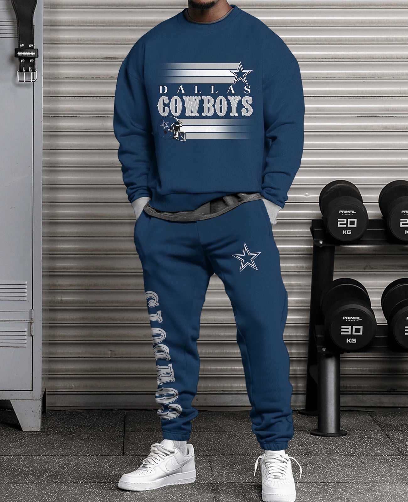 Dallas Cowboys 3D sweatsuit and sweatpants 2 piece outfits
