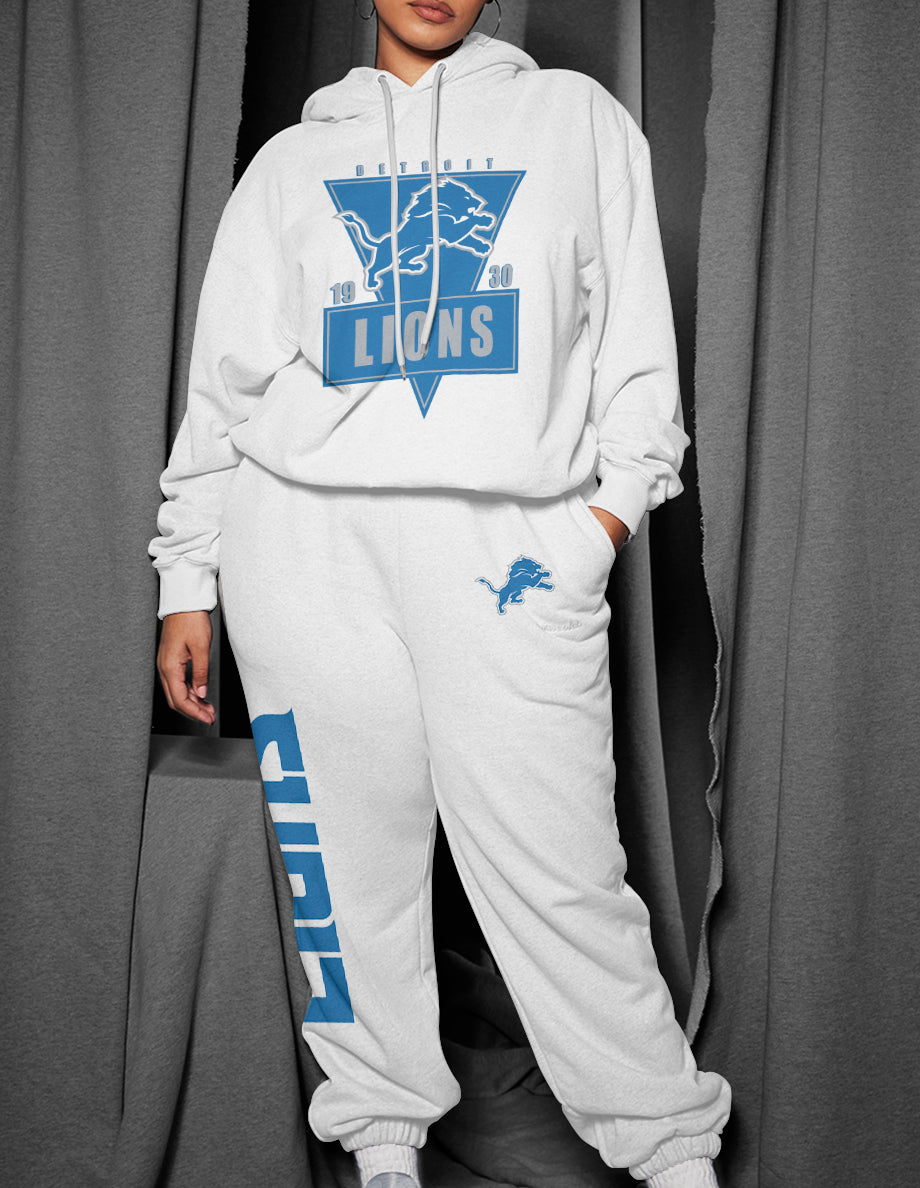 Detroit Lions 3D Printed Pullover Hoodie And Sweatpant 2pcs Tracksuits