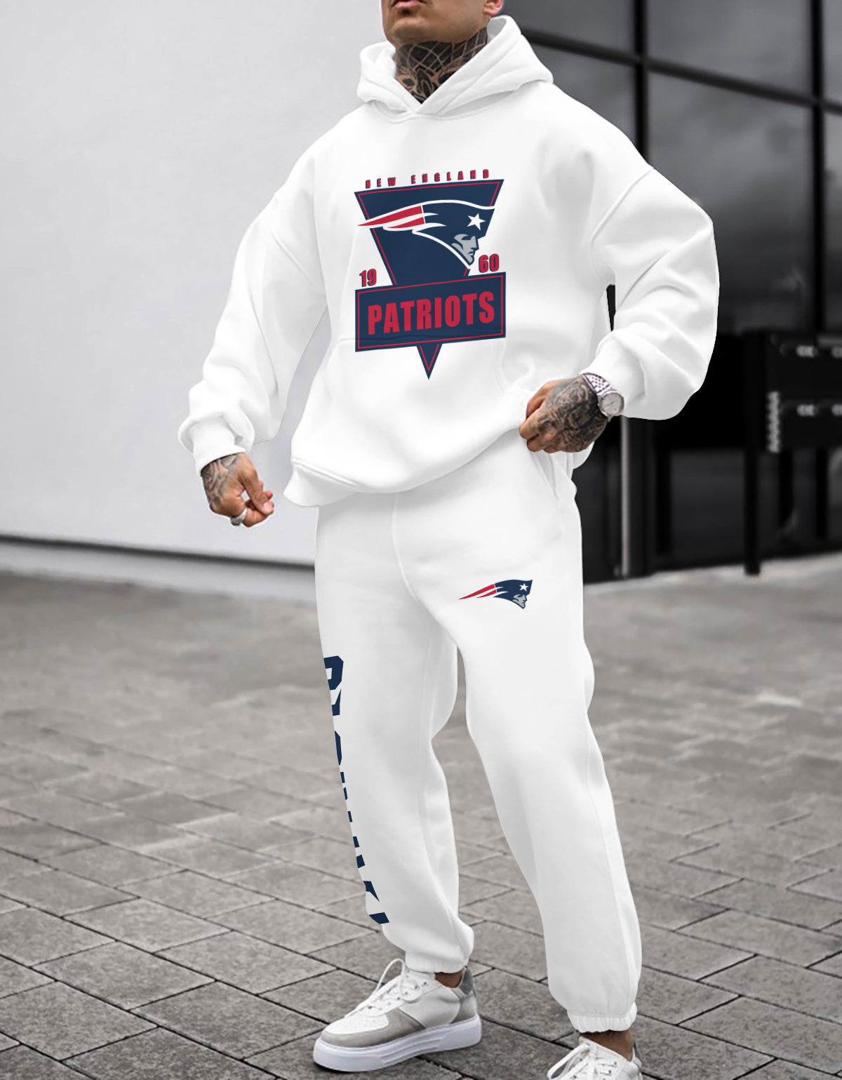New England Patriots 3D Printed Pullover Hoodie And Sweatpant 2pcs Tracksuits