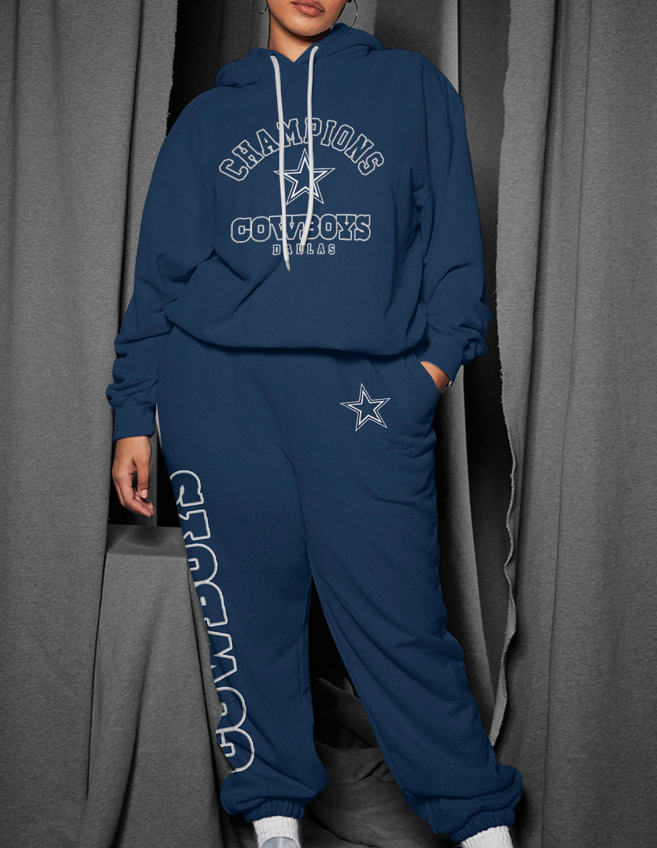 Dallas Cowboys 3D Printed Pullover Hoodie And Sweatpant 2pcs Tracksuits