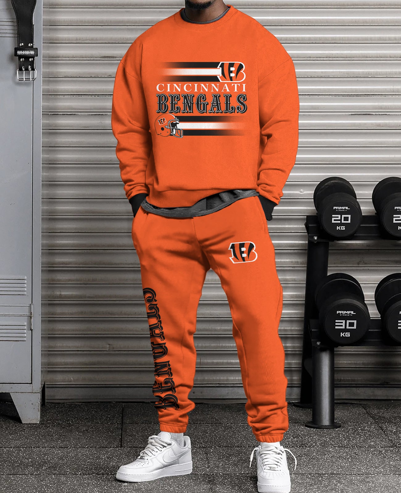 Cincinnati Bengals 3D sweatsuit and sweatpants 2 piece outfits