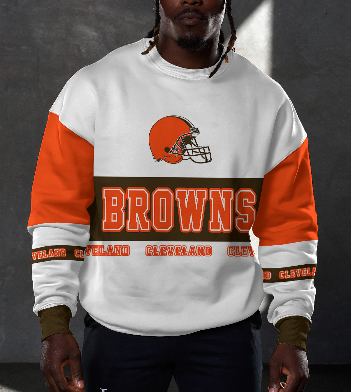 Cleveland Browns 3D Limited Edition Crew Neck sweatshirt