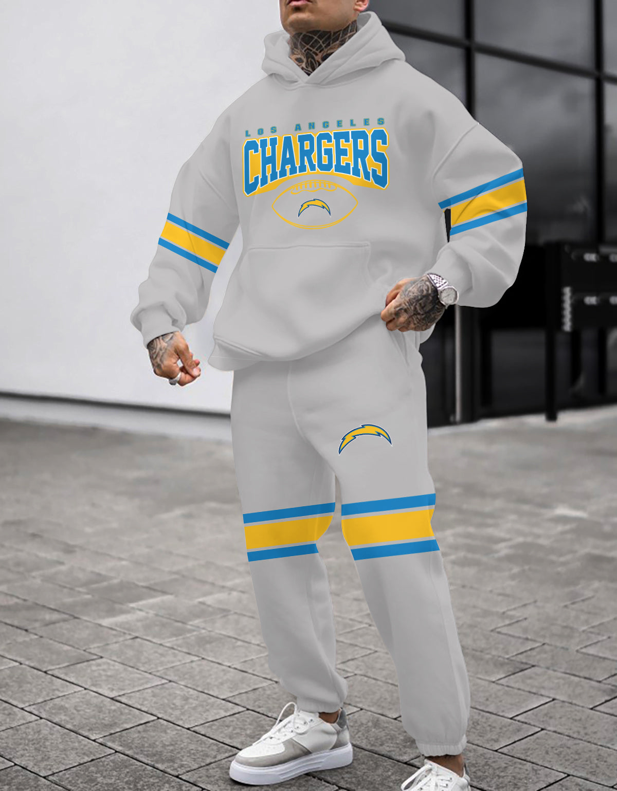 Los Angeles Chargers 3D Printed Pullover Hoodie And Sweatpant 2pcs Tracksuits