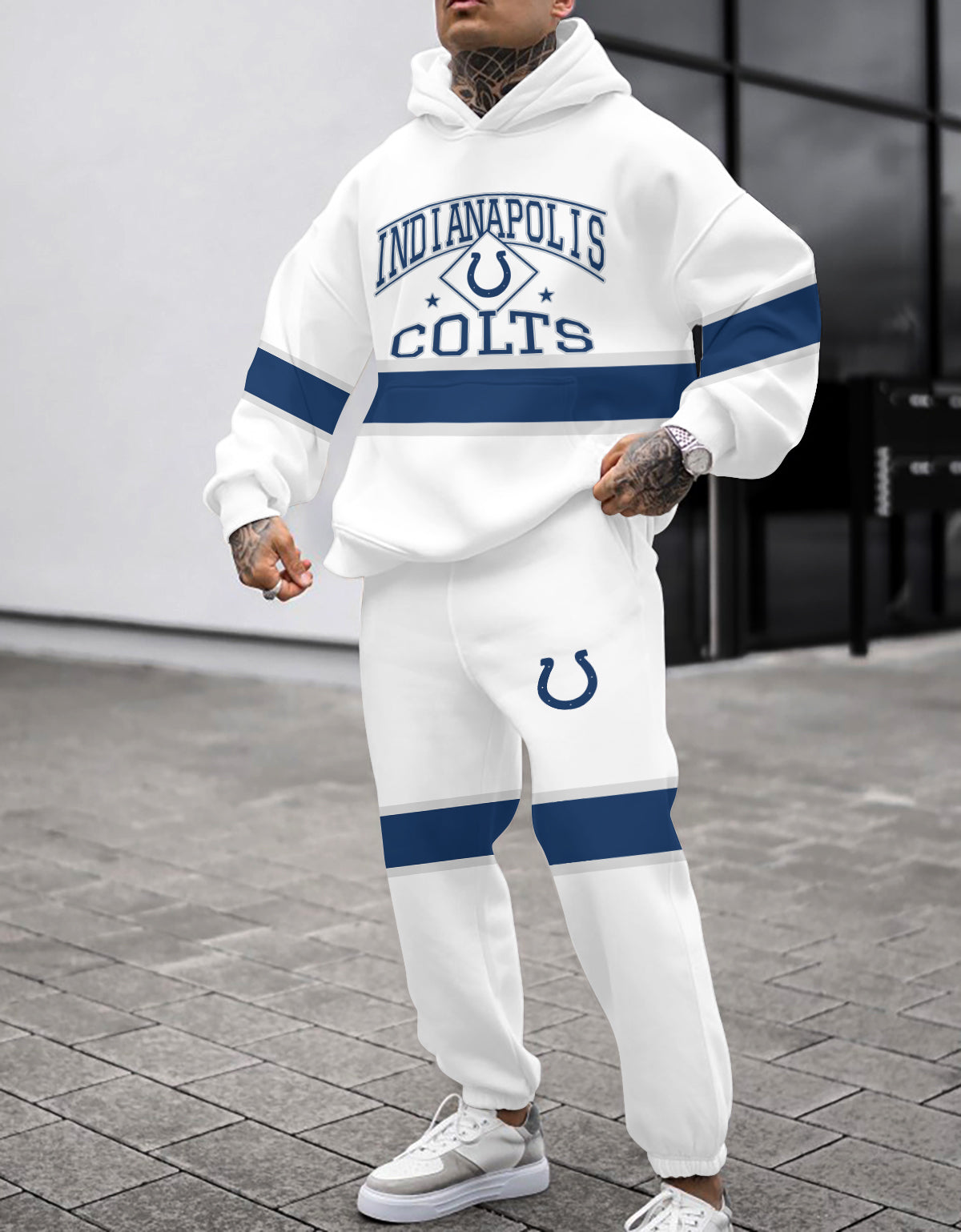 Indianapolis Colts 3D Printed Pullover Hoodie And Sweatpant 2pcs Tracksuits