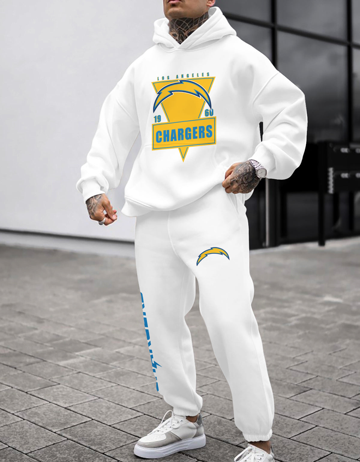 Los Angeles Chargers 3D Printed Pullover Hoodie And Sweatpant 2pcs Tracksuits