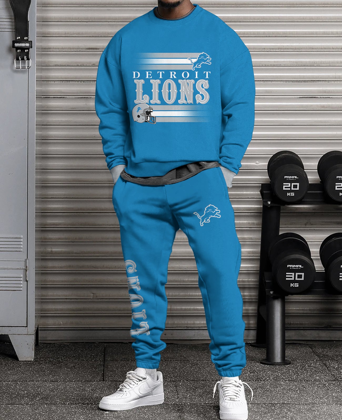 Detroit Lions 3D sweatsuit and sweatpants 2 piece outfits