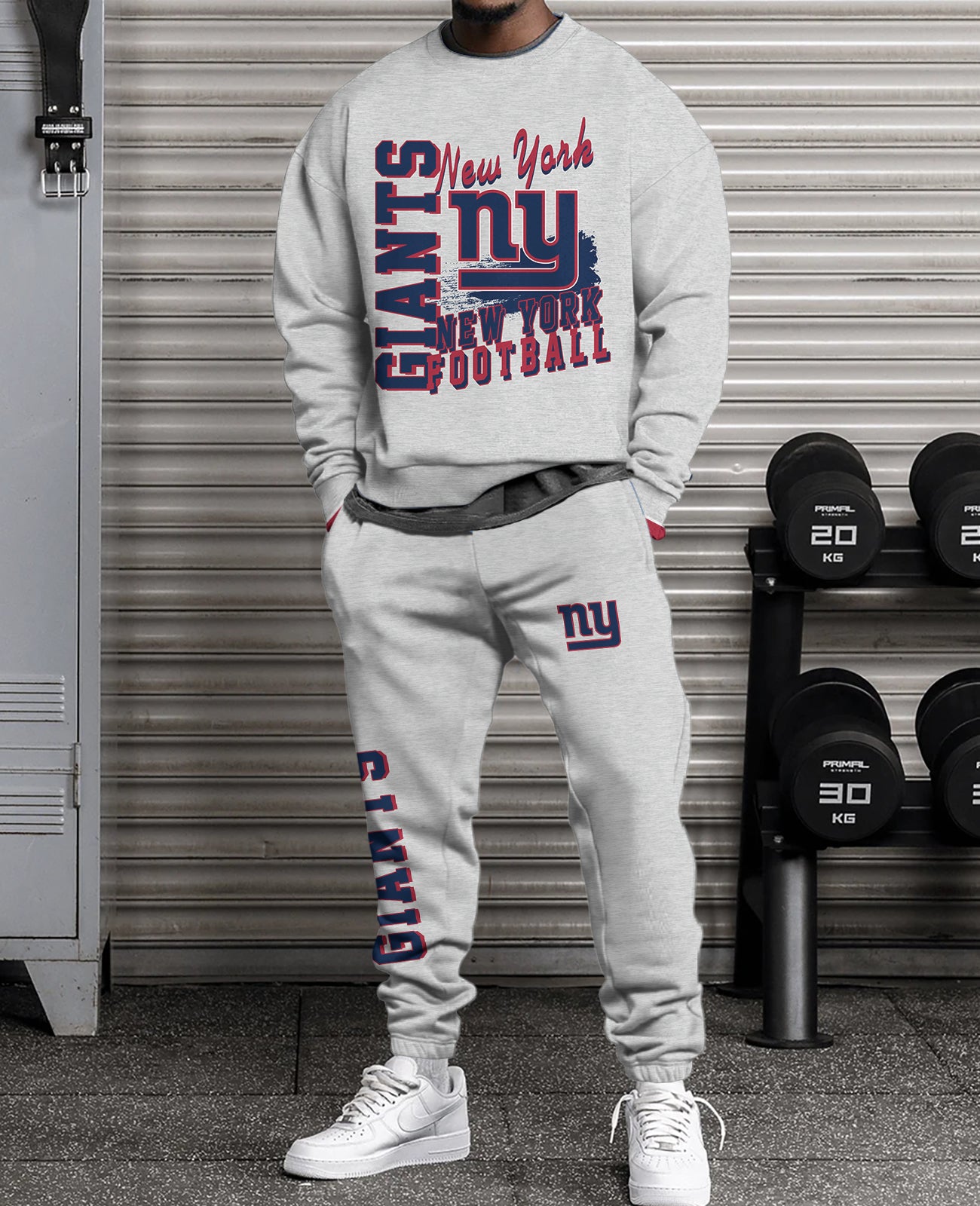 New York Giants 3D sweatsuit and sweatpants 2 piece outfits