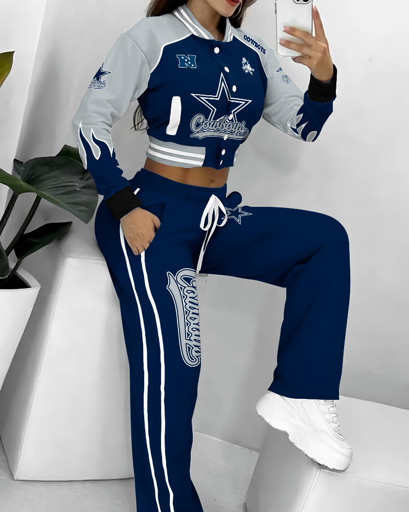 Dallas Cowboys 3D Printed Varsity Jacket Set