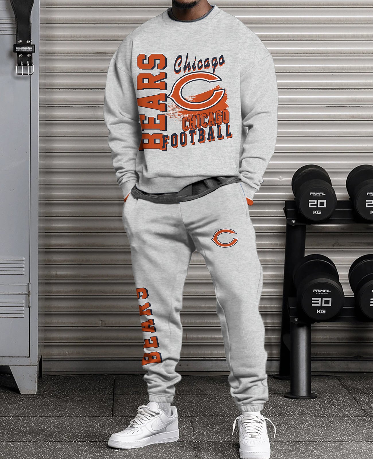 Chicago Bears 3D sweatsuit and sweatpants 2 piece outfits