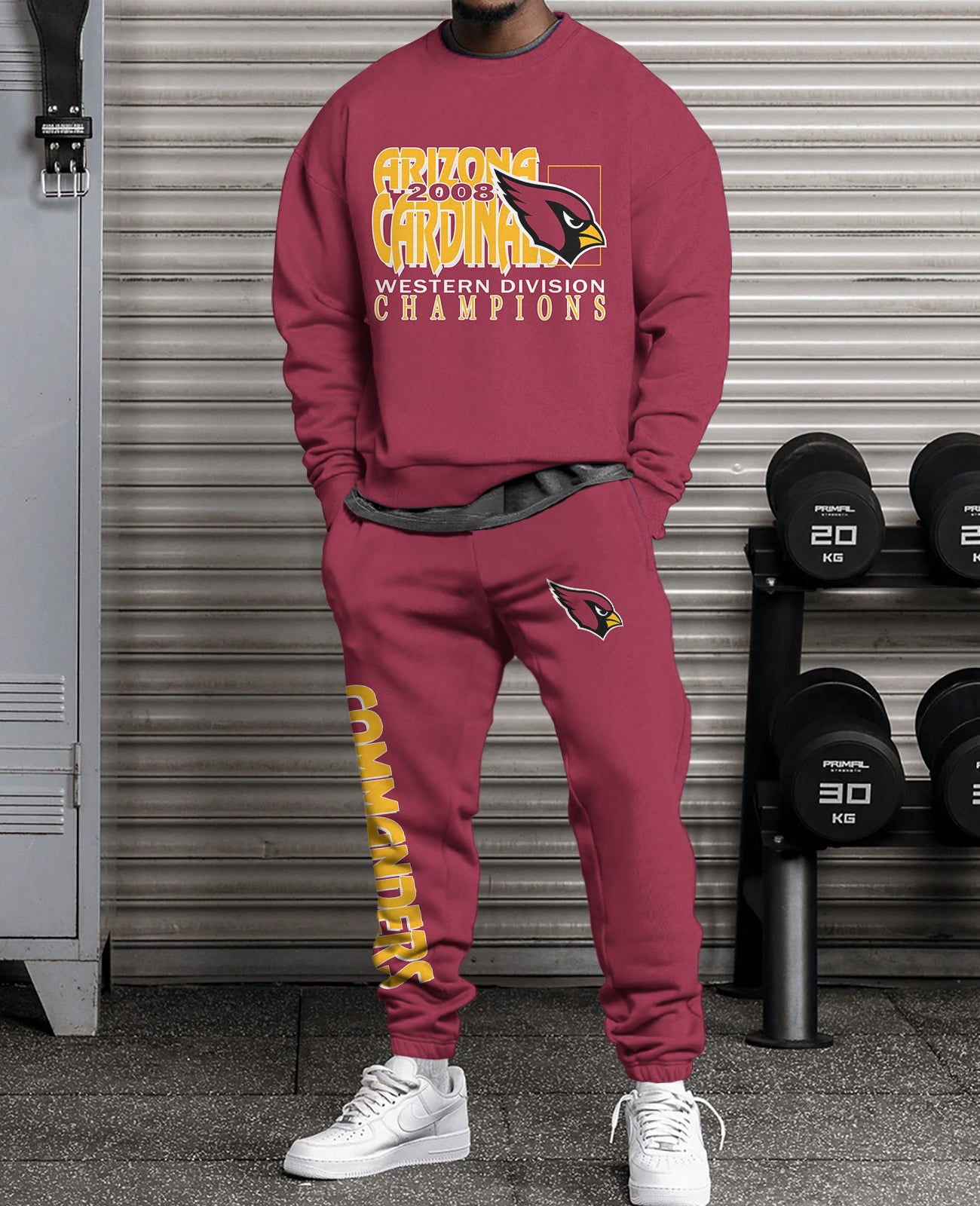 Arizona Cardinals 3D sweatsuit and sweatpants 2 piece outfits