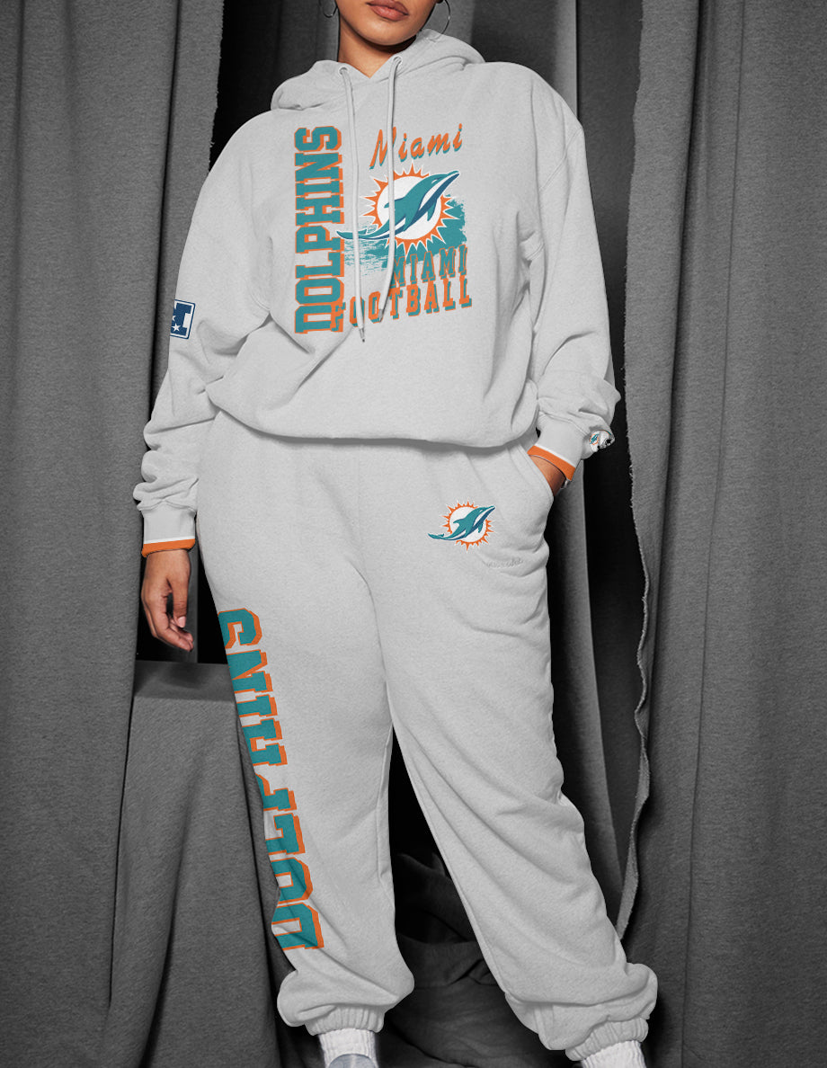 Miami Dolphins 3D Printed Pullover Hoodie And Sweatpant 2pcs Tracksuits