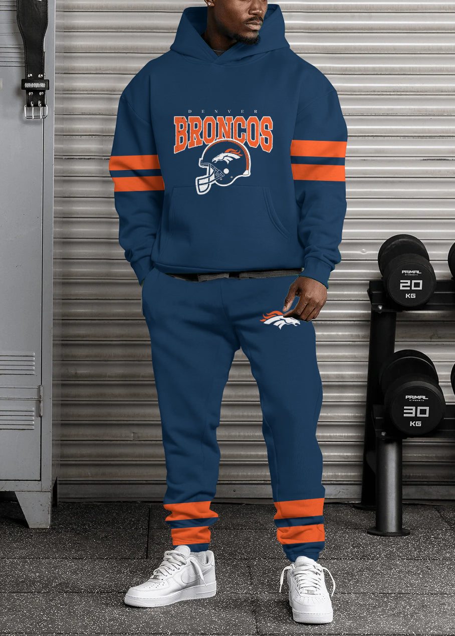 Denver Broncos 3D Printed Pullover Hoodie And Sweatpant 2pcs Tracksuits