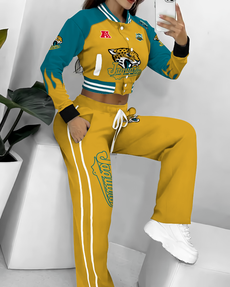 Jacksonville Jaguars 3D Printed Varsity Jacket Set