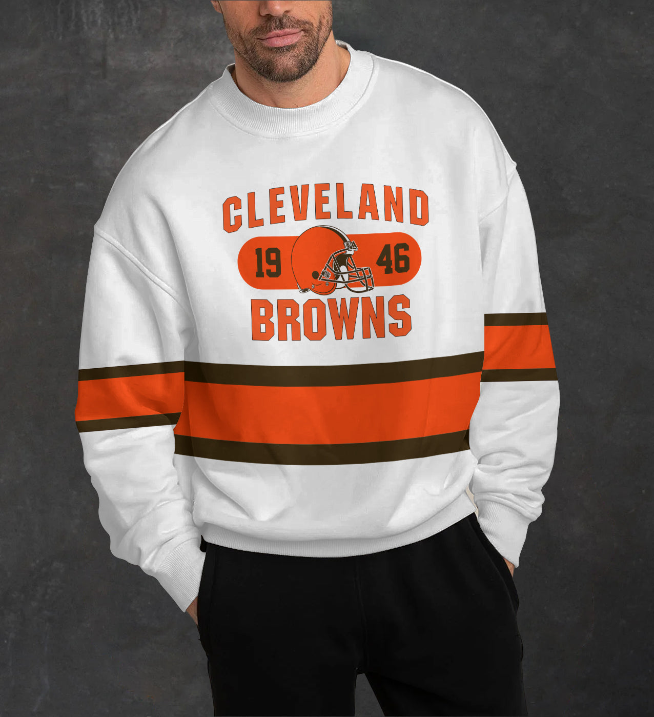 Cleveland Browns 3D Limited Edition Crew Neck sweatshirt