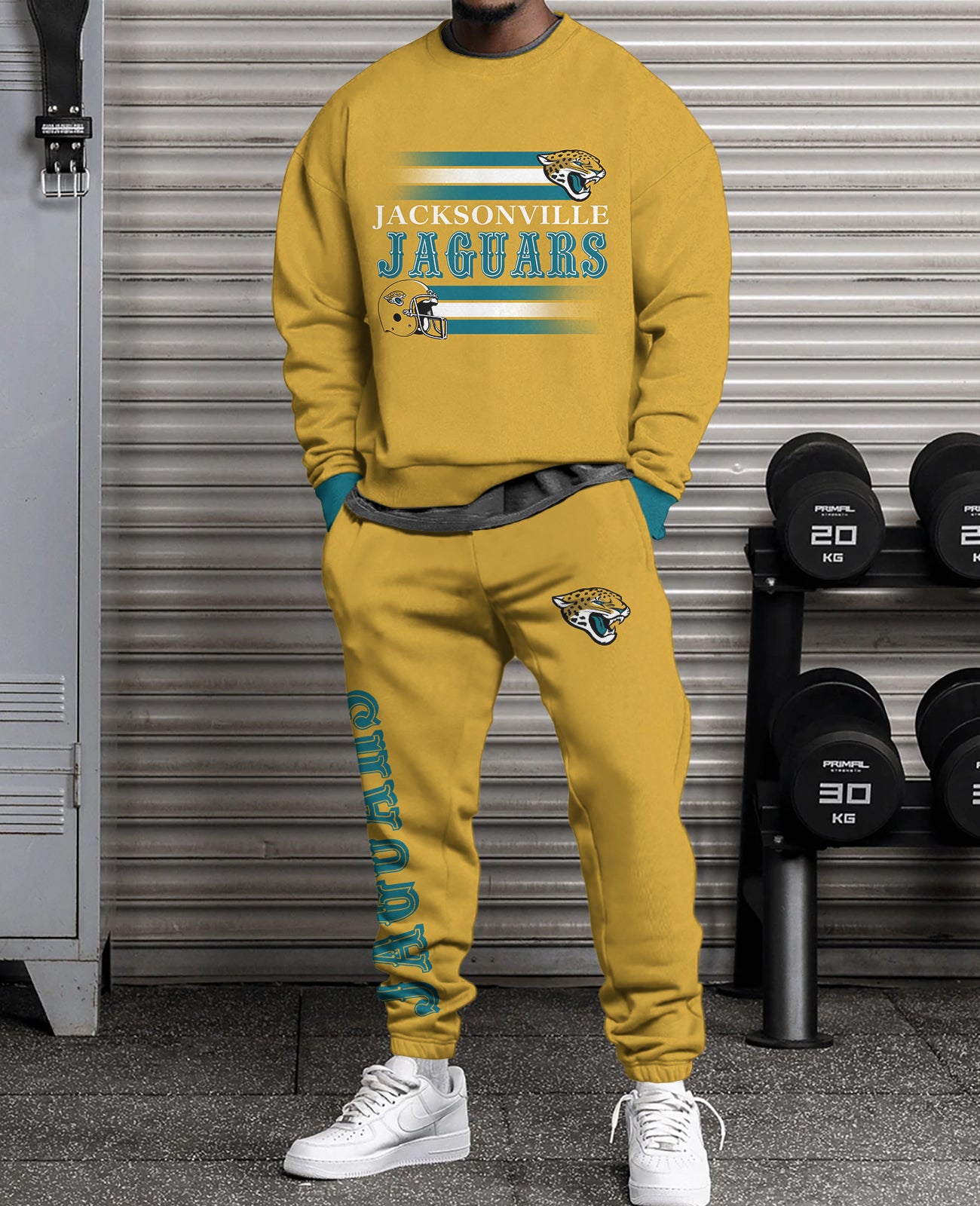 Jacksonville Jaguars 3D sweatsuit and sweatpants 2 piece outfits