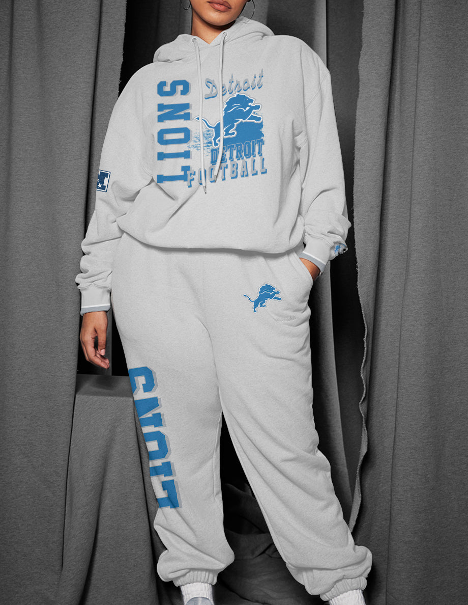 Detroit Lions 3D Printed Pullover Hoodie And Sweatpant 2pcs Tracksuits