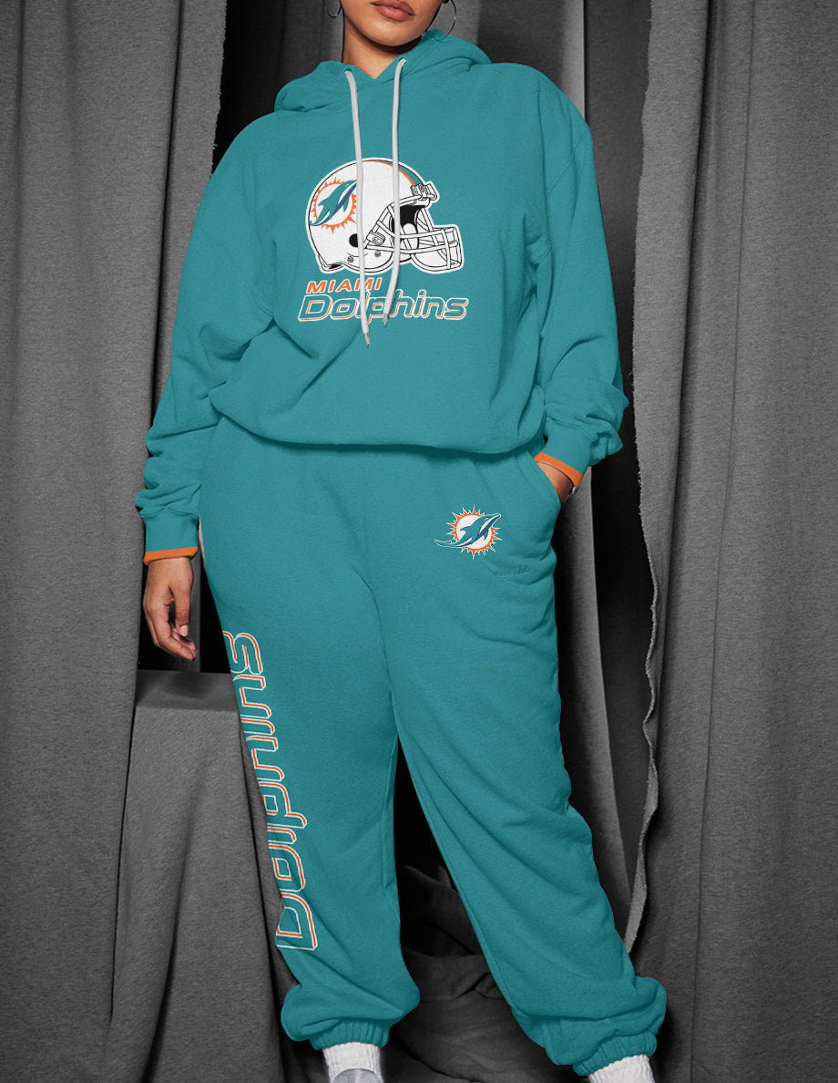 Miami Dolphins 3D Printed Pullover Hoodie And Sweatpant 2pcs Tracksuits