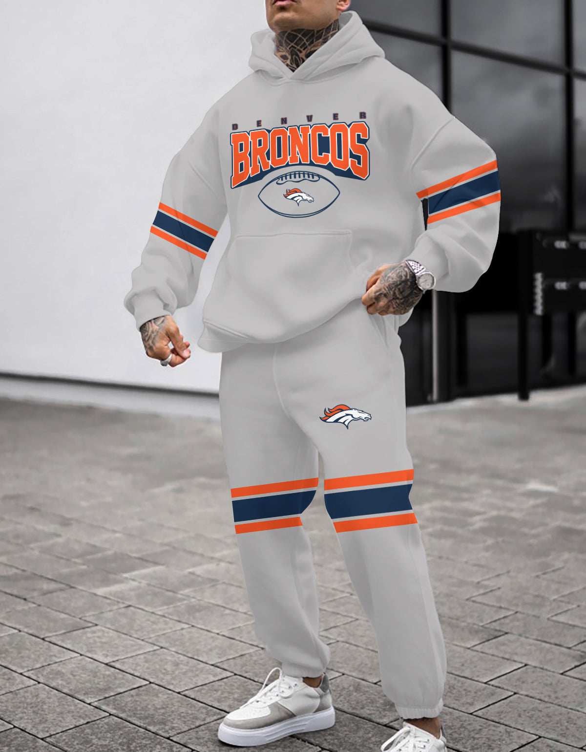 Denver Broncos 3D Printed Pullover Hoodie And Sweatpant 2pcs Tracksuits