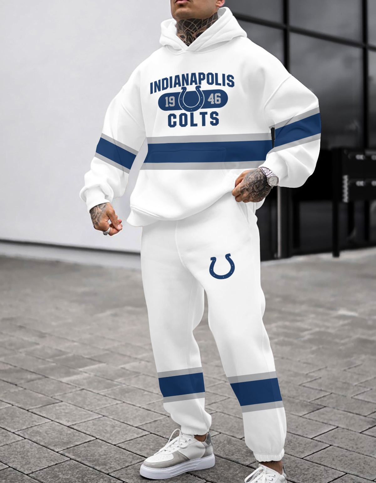 Indianapolis Colts 3D Printed Pullover Hoodie And Sweatpant 2pcs Tracksuits