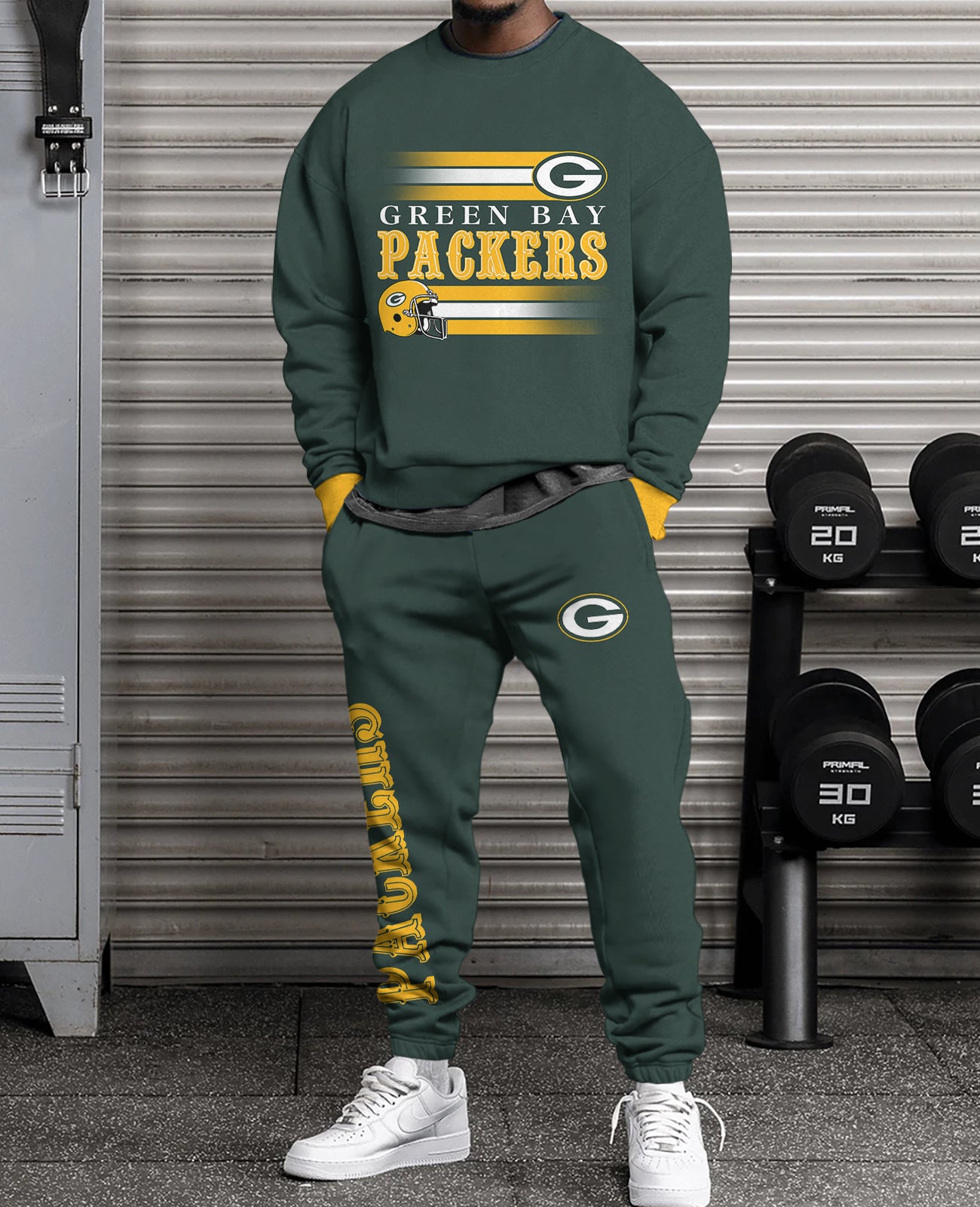 Green Bay Packers 3D sweatsuit and sweatpants 2 piece outfits