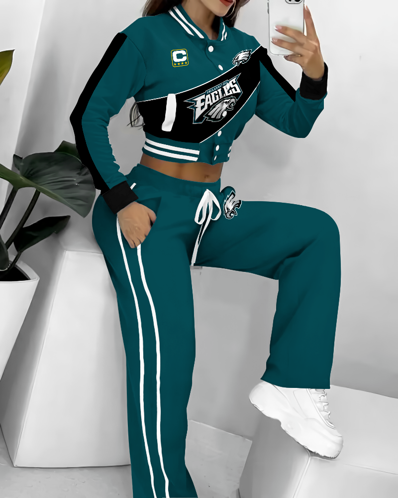 Philadelphia Eagles 3D Printed Varsity Jacket Set