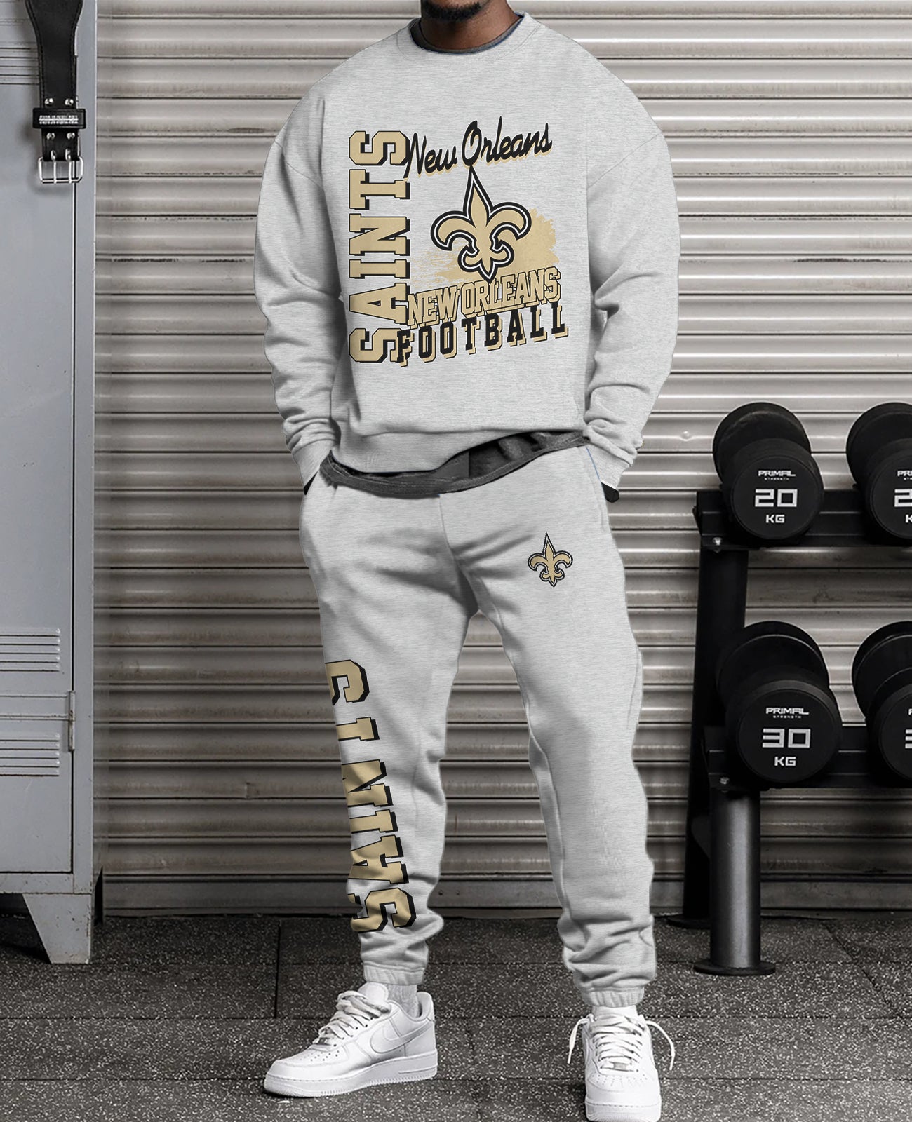 New Orleans Saints 3D sweatsuit and sweatpants 2 piece outfits