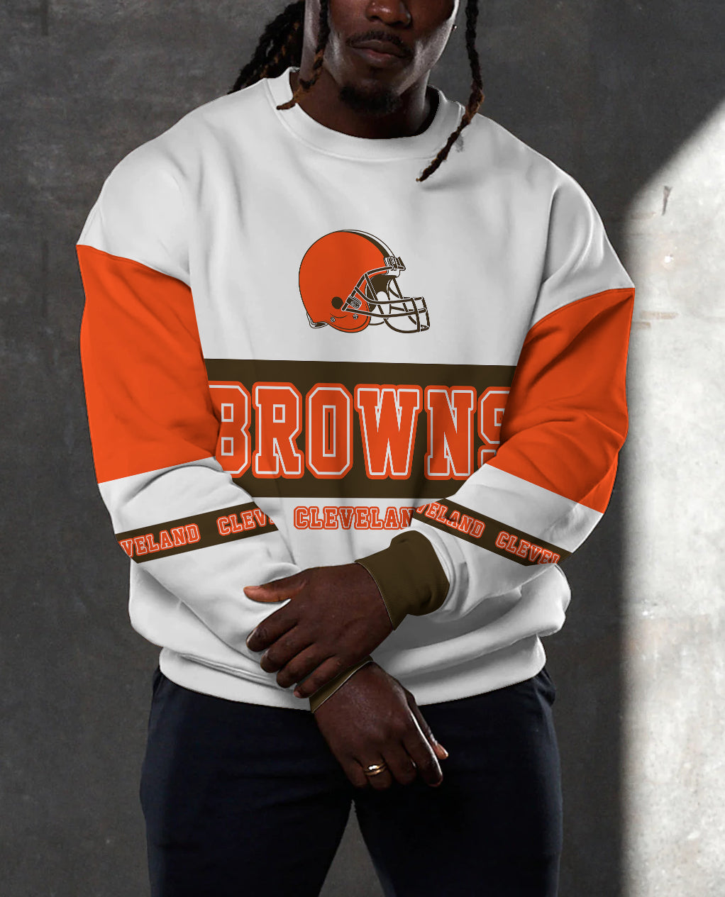 Cleveland Browns 3D Limited Edition Crew Neck sweatshirt