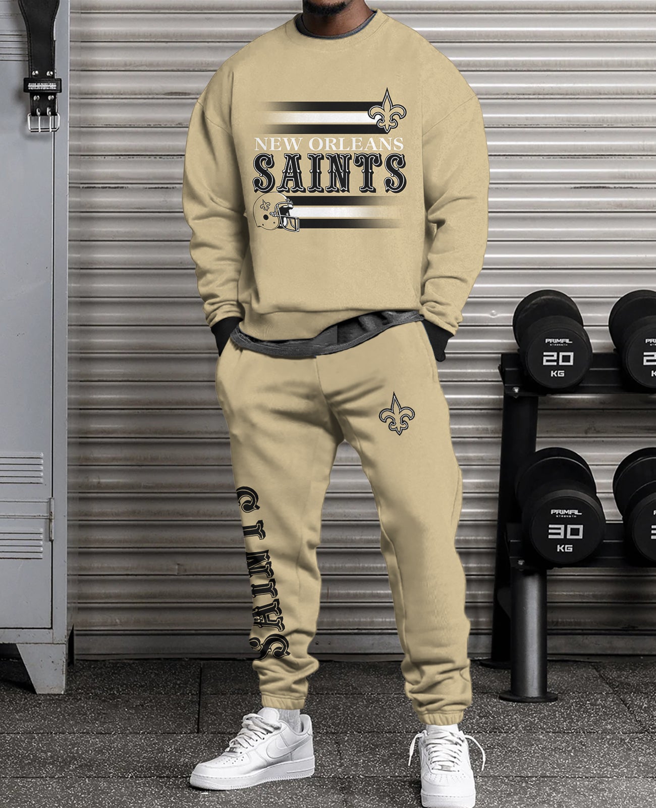 New Orleans Saints 3D sweatsuit and sweatpants 2 piece outfits