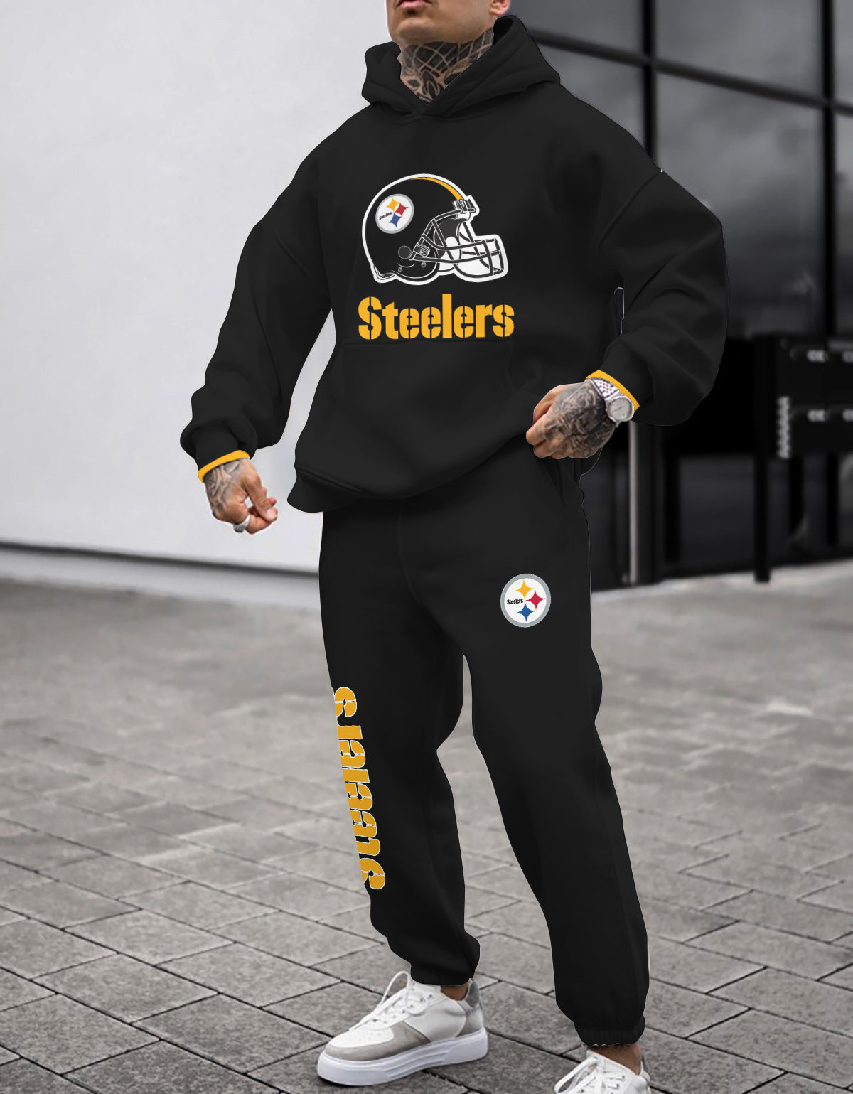 Pittsburgh Steelers 3D Printed Pullover Hoodie And Sweatpant 2pcs Tracksuits