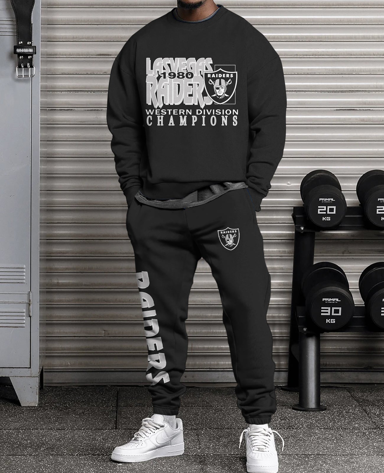 Las Vegas Raiders 3D sweatsuit and sweatpants 2 piece outfits