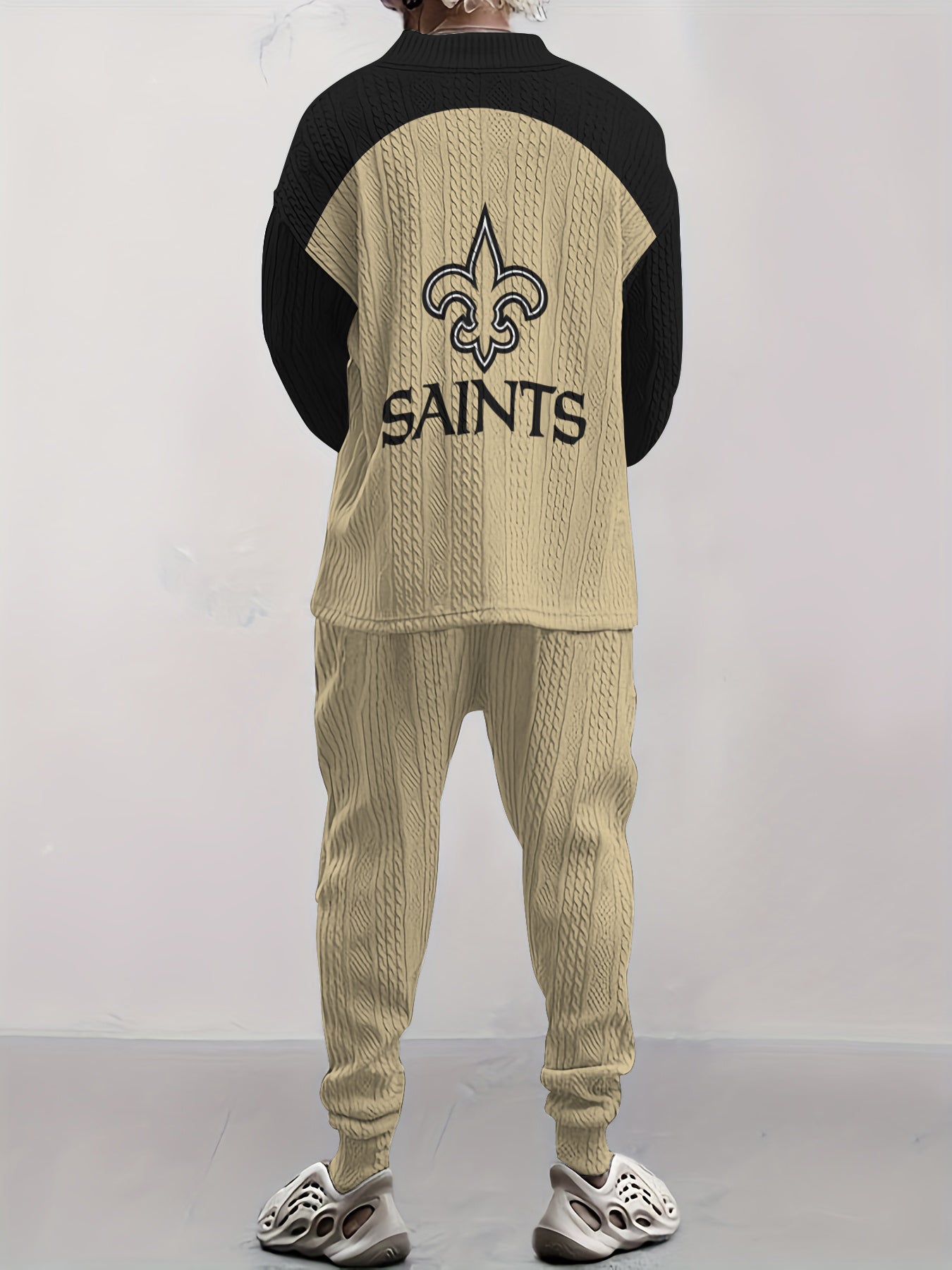 New Orleans Saints Classic All-Season Long Sleeve V-Neck Pullover Sweater