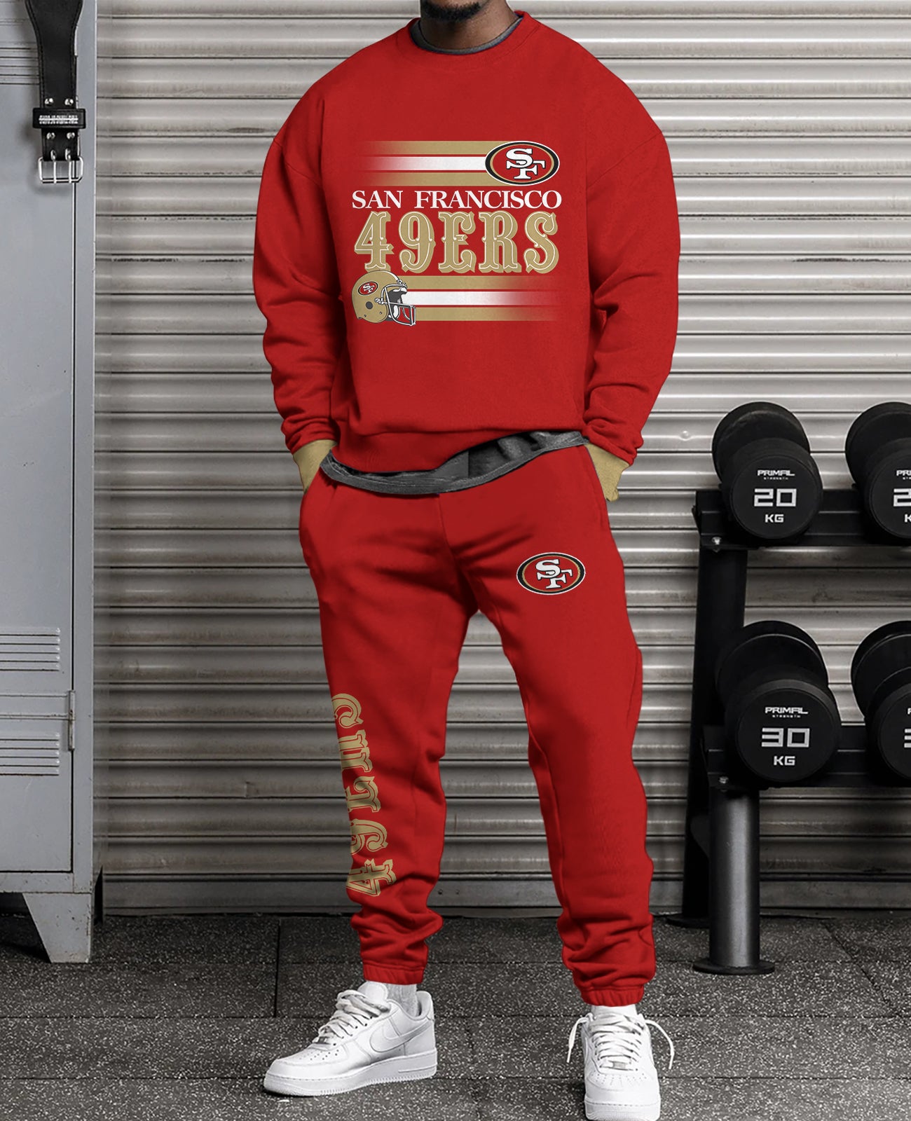 San Francisco 49ers 3D sweatsuit and sweatpants 2 piece outfits
